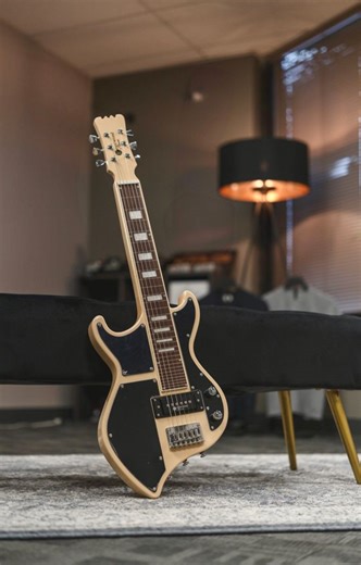 Eastwood Guitars on Instagram: "FIRST LOOK! 👀 This is a prototype of our newest lap steel model: the Sidejack Lap Steel! Featuring the Mosrite-inspired good looks of our Sidejack line with a cool twist: this slide instrument is made to be played standing up or sitting down! Take your lap steel playing out of the bedroom and onto the stage with the Sidejack Lap Steel. The production model may feature some slight differences (one strap button instead of three, for instance 😆), but we're already 