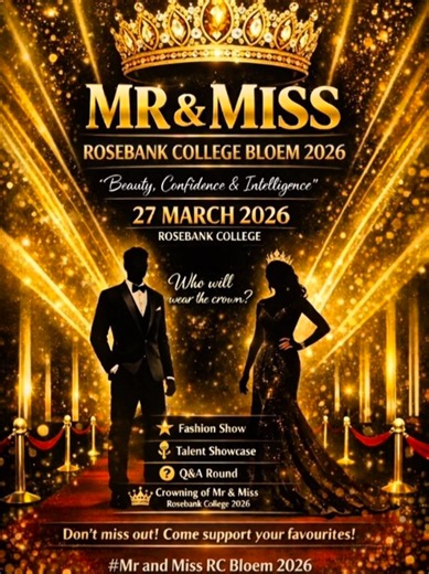Last Call for Mr and Miss Rosebank College BFN 2026 Sign Ups