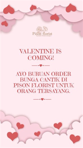 FLORIST BLORA | HANDBOUQUET | STANDING FLOWER | BUNGA UCAPAN on Instagram: "​"Karena setiap kelopak bunga menyimpan pesan cinta yang tak terucap. ✨🌹 ​Valentine sudah dekat! Mari rayakan momen kasih sayang ini dengan buket spesial dari Pison Florist. Karena orang tersayang Anda layak mendapatkan yang terindah. 💖 ​Sudah pesan bunga untuk si dia hari ini?" Accept Urgent Order Free Delivery (t&c) Contact Us Adm. 1 (0899 4022 244) Adm. 2 (0813 8787 9985) Visit Us : Jl. Kol. Sunadar No.31, Jetis Blo