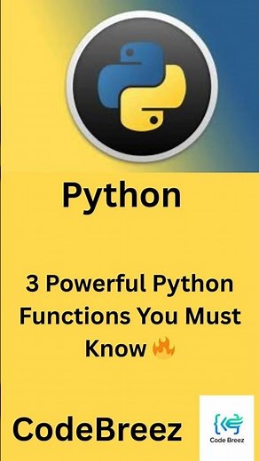 3 Powerful Python Functions (Part -1) You Must Know 🔥 (zip, map, filter) #python #shorts #coding