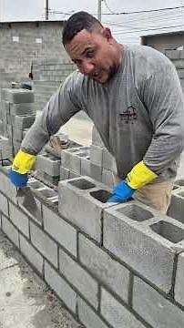 How to build concrete block masonry quickly #blocklayer #construction #bricklayer #building