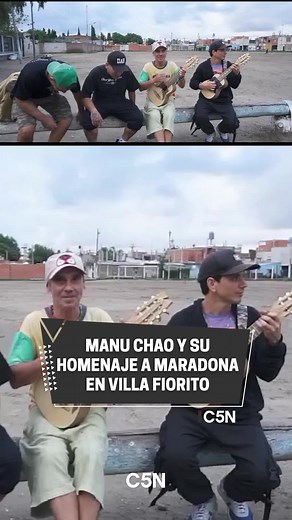 Manu Chao se emocionó y cantó en el potrero de Villa Fiorito donde surgió Diego Maradona #c5n #manuchao #villafiorito #maradona #diegomaradona