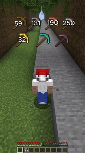 1 subscribe = pickaxe durability test on stone 😱 #explore #feed # minecraft #test