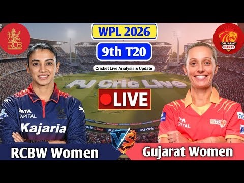 RCB Women Vs GG Women 9th T20 Match | Live Score Analysis & Discussion | WPL 2026 Live