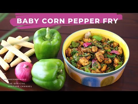 Baby Corn Pepper Fry | Easy Baby Corn Starter Video Recipe