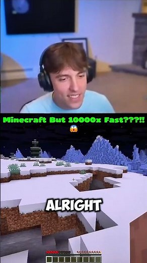 Minecraft but time moves 10000x faster #minecraft #challenge