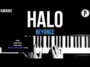 Beyoncé - Halo Karaoke Slowed Acoustic Piano Instrumental Cover Lyrics