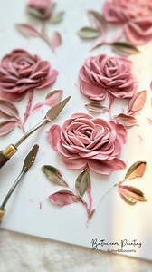 327K views · 4.9K reactions | What do you do to calmly and relax during your free time?Of course for me, it’s painting roses while enjoying a cup of coffee.Using the knife to make a curve of petals brings me such peace! ☕ | Butter & blossoms | Facebook