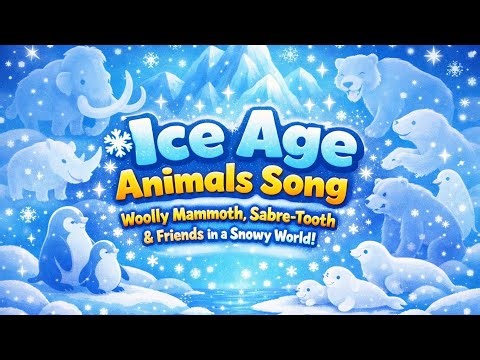 ❄️ Ice Age Animals Song – Woolly Mammoth, Sabre-Tooth & Friends in a Snowy World! ❄️