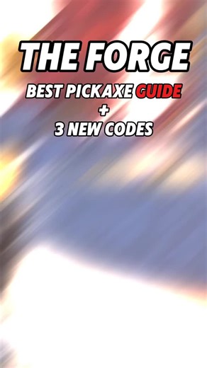 Captinttb on Instagram: "Best Pickaxe Guide + 3 New Codes | The Forge #theforge #roblox #captinttb"