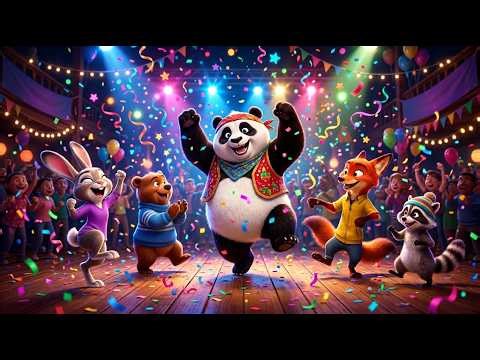 Panda Dance Adventure 🐼💃 | Fun Kids Song with Dancing Animals | Nursery Rhymes