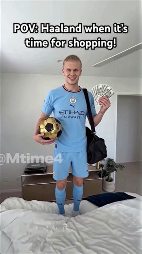 Haaland’s alarm clock is literally shopping 🛍️ #haaland #shorts #meme