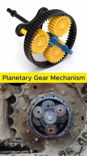 Planetary Gear Mechanism – Compact Power Transmission ⚙️ #mechanic #automobile #machinist