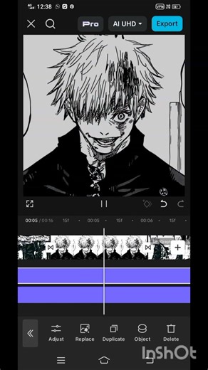 zoom out shake tutorial in Capcut gojo edit
