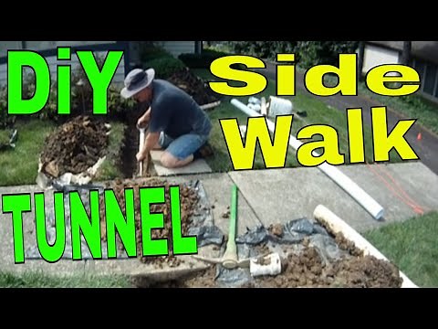 How to Hand dig under a sidewalk using a Tunneling Shovel DIY
