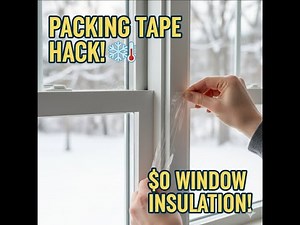 Seal Drafty Windows for WINTER with Packaging Tape! (Easy Insulation Hack)