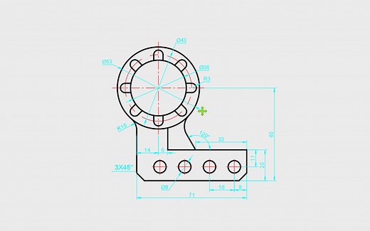 CAD复制，圆周阵列使用技巧