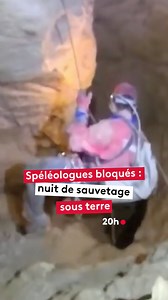 852K views · 7.7K reactions | Programmé Brouillons Arrive à expiration Les trois spéléologues qui étaient coincés dans une grotte en Isere ont tous pu en sortir. Le aernier est remonté tôt ce matin. Il avait été blessé au bras par une chute de pierres. Son sauvetage, particulièrement périlleux, a duré toute la nuit. Une centaine de personnes a été mobilisée. #jt20h #sauvetage #speleologue | Le 20h – France Télévisions | Facebook