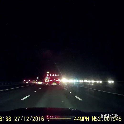 M1 motorway variable speed camera flash