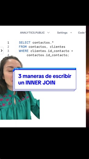 Las 3 maneras de escribir un INNER JOIN en SQL