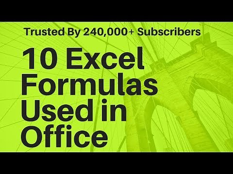 10 Excel Formula Used in Office