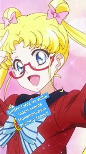 Sailor moon vs glitter force transformation introduction (intro) #anime #animation #glitterforce