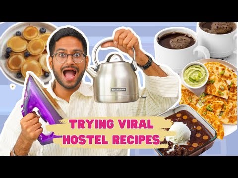 TESTING VIRAL HOSTEL RECIPES 😱 CRAZY WAYS TO MAKE FOOD IN A KETTLE AND USING IRON 🥴