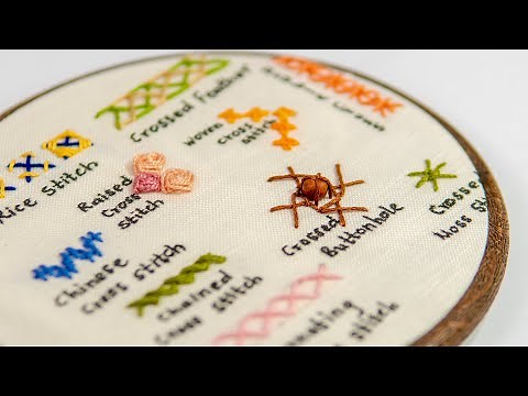 10 TYPES OF CROSS STITCH VARIATIONS | Beginner's Embroidery | DIY Stitching