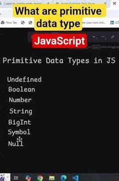 what are primitive data type in javascript #shorts #javascript #datatype #ytshorts #coding #trending