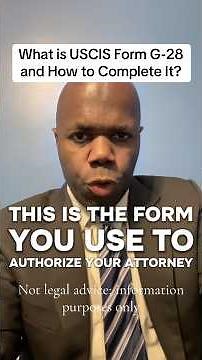 What is #uscis form G-28 and how to complete it #usimmigration