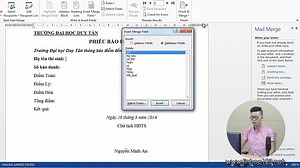 Bài Giảng Bài tập thực hành Word - Excel - Powerpoint - BÀI TẬP THỰC HÀNH WORD - Bài 26: Trộn thư (Mail Merge)