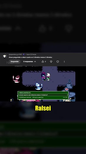 Deltarune con IA (mod player 2 by stecca) - Ralsei cuenta los Dimelos #deltarune #ia #undertale #noter