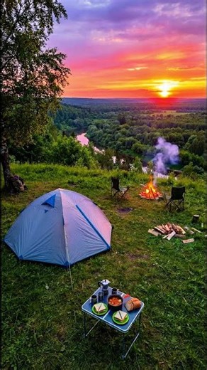 Camping and sleeping while listening to the sounds of nature. Such a peaceful feeling 🌳🌴🐝💚🍀🗻
