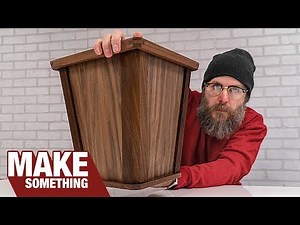 How to Make a Wood Wastebasket Bin // Woodworking Project