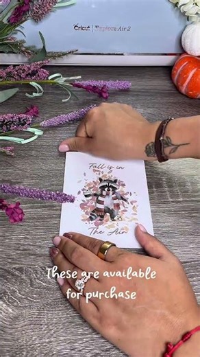 Autumn Greeting Card: Fall Is In The Air #fallvibes #greetingcards #diy #etsyshop