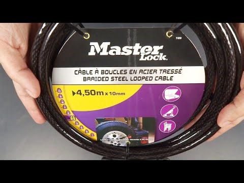 Master Lock 72EURD Double Loop Steel Cable Hands on