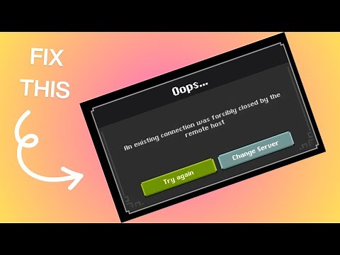 How to Fix "an existing connection was forcibly closed by the remote host"\r in Realm of the Mad God