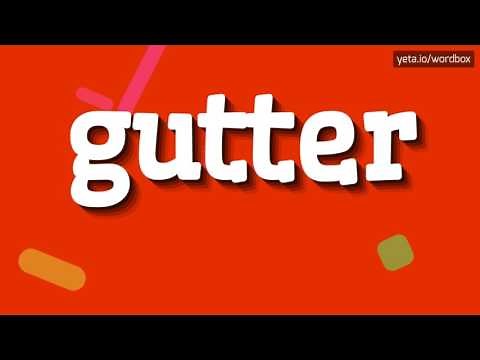 HOW TO PRONOUNCE GUTTER? #gutter