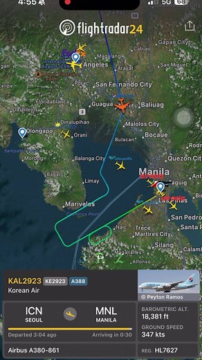 Amazing Airbus A380 Landing in the Philippines