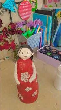 Princess dress creative art hack.#trending #diyart #diypaintings #doll#shorts #craft #color cascade