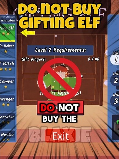 Do Not Buy Gifting Elf in 99 nights in the forest #blaxieroblox #roblox