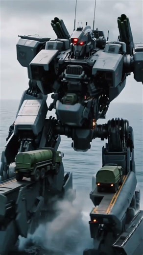 Submarine Transforms Into Giant Robot Underwater 😱 AI Mecha Transformation