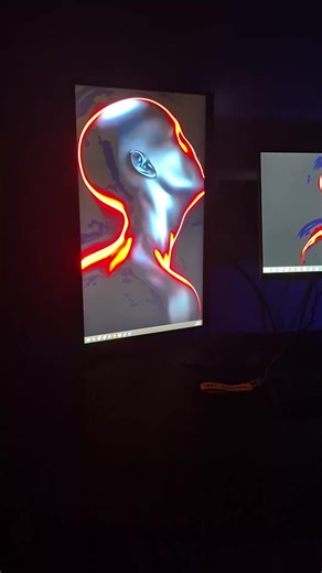 does the verticle monitor look better? #fyp #setup #clean #techtok #dontletitflop