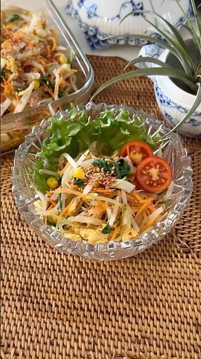 簡単もやしと水菜の中華サラダ🥗#もやしレシピ #簡単レシピ #今日の晩ごはん #ダイエットレシピ