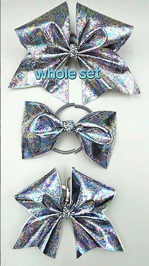 Metalized Cheer Bows #diy #fashion #handmade #cheerleading #cheerbows #smallbusiness