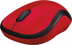 Logitech M220 SILENT Kabellose Maus, 2,4 GHz mit USB-Empfänger, 1000 DPI Optical Tracking, 18 Monate Batterielaufzeit, Für Links- & Rechtshänder, Kompatibel mit PC, Mac, Laptop - Rot