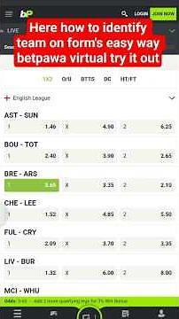 identify team on form easily betpawa virtual football