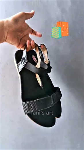 old ✨sandals 👡 makeover🌈 || ‪@Tanisartofficial‬ || #viral #makeover #diy #creative #shorts