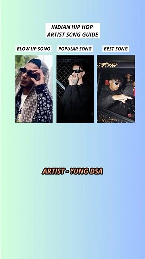 Yung DSA Song Guide - Blow Up / Popular / Best 🤯 #yungdsa #rap #ihh #dhh #hiphop #music #artist