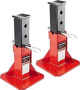 AFF Viking 22 Ton Safety Stand Set - Pin Style Jack Stands for Trucks, Trailers & Heavy Equipment - Super Duty - Pair